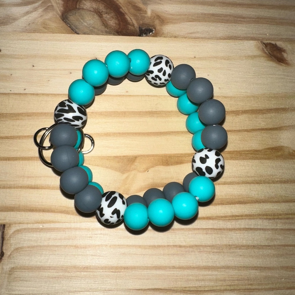 Silicone Beaded Double Helix Wristlet